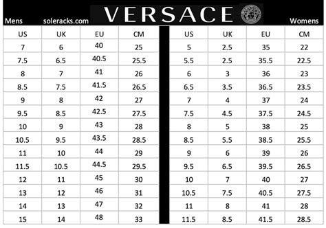 Versace Jeans Couture size chart